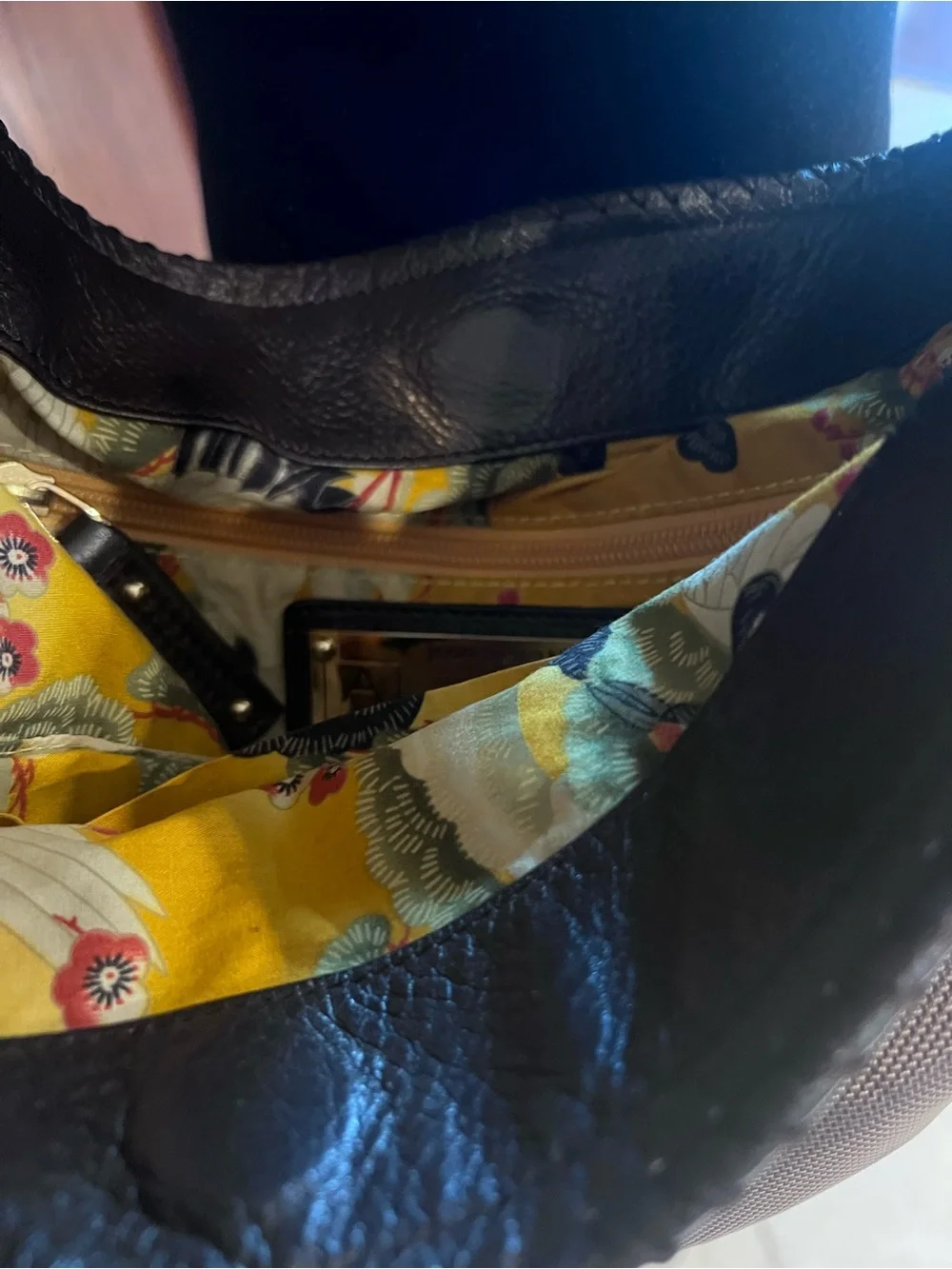 Anteprima Nueve Jean-Pierre Klifa Silver Nylon Hobo Bucket Shoulder Bag Floral